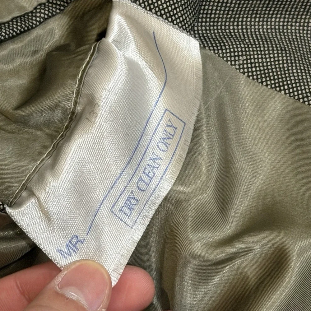 VTG 80s Polo Ralph Lauren 43R Wool BIRDSEYE Double Breast Blazer Suit Jacket